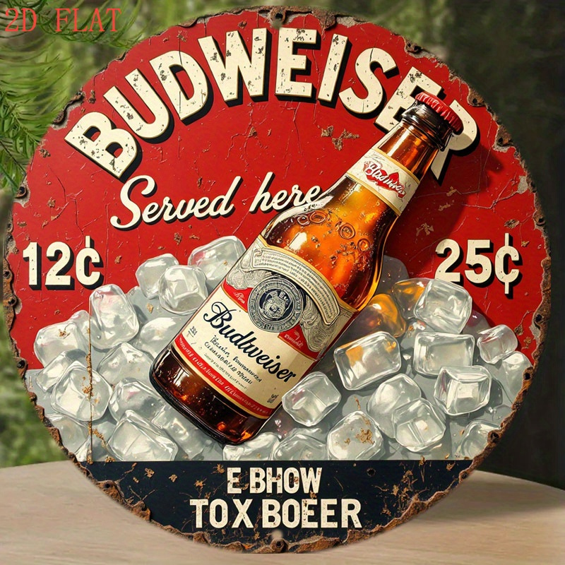 1pc Vintage Beer Logo Metal Wa - Outdoor Furniture Metal review and price