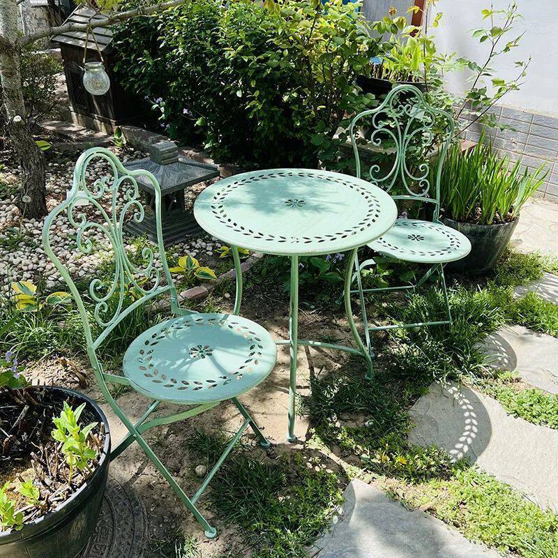 French Country Iron Table and  - Outdoor Furniture Metal Chairs review and price